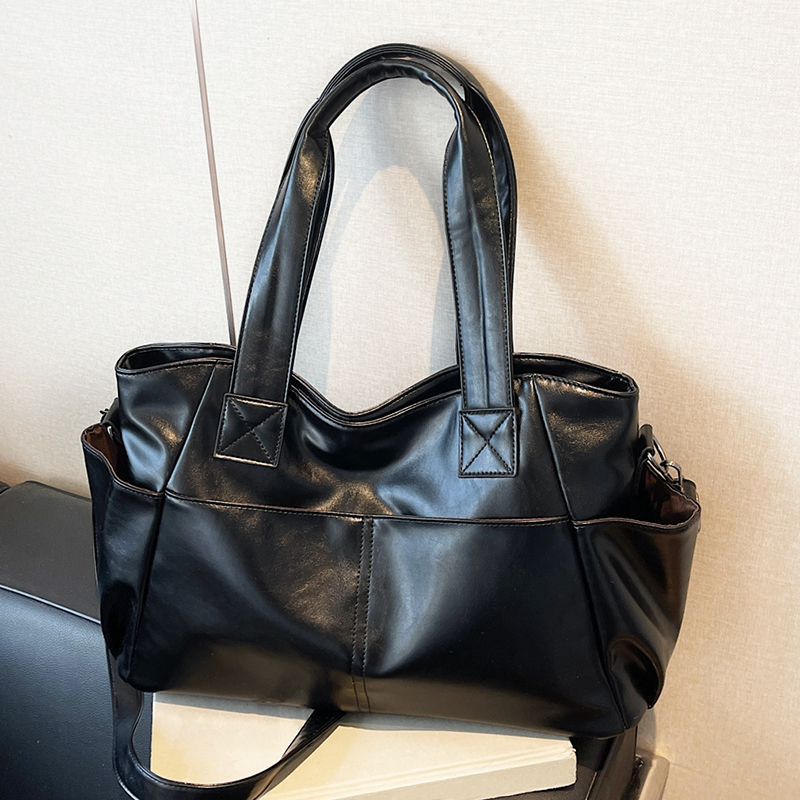Leatherwork Workshop - Women Retro Soft Leather Handbag Multi‑pocket