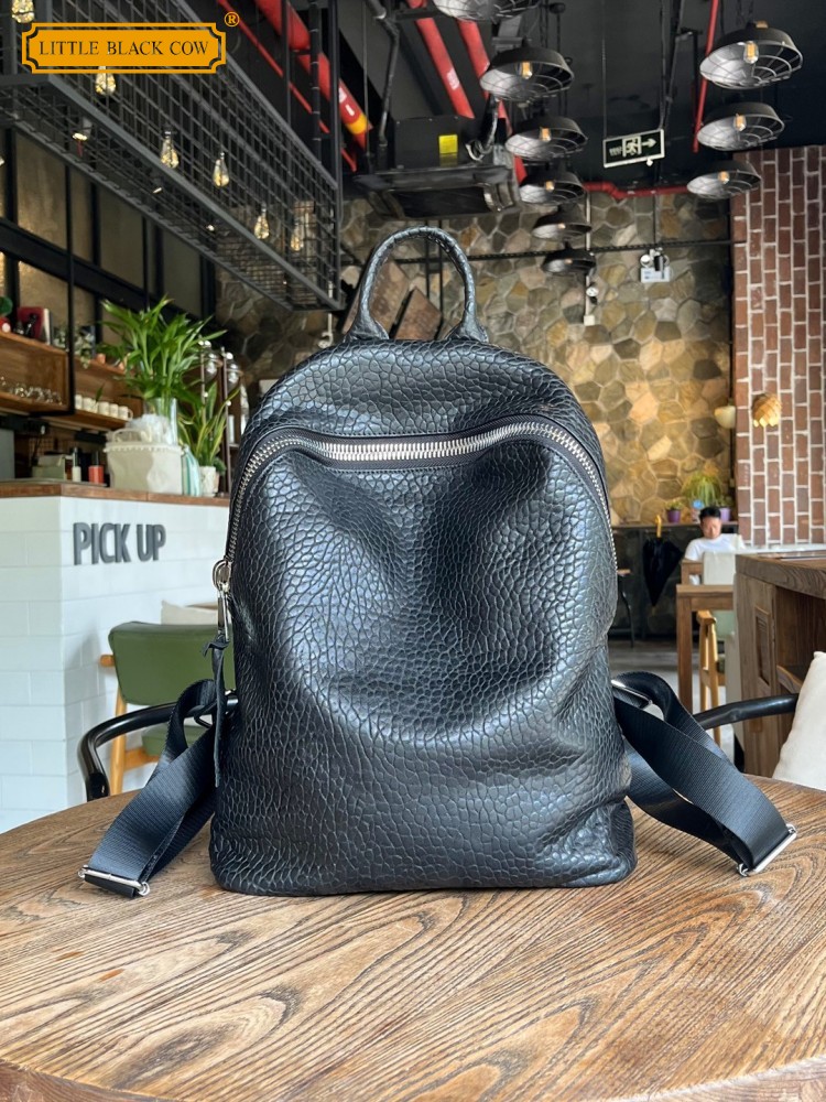 Soft Natural Sheepskin Casual  - Leather Work Backpack review and price