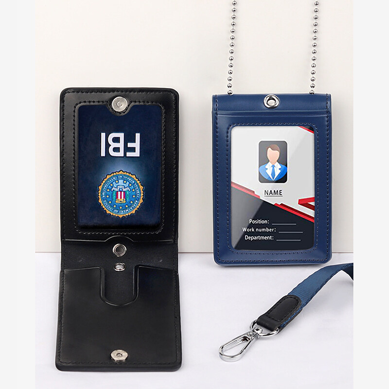 Genuine Leather ID Badge Holde - Leatherworker Name review and price