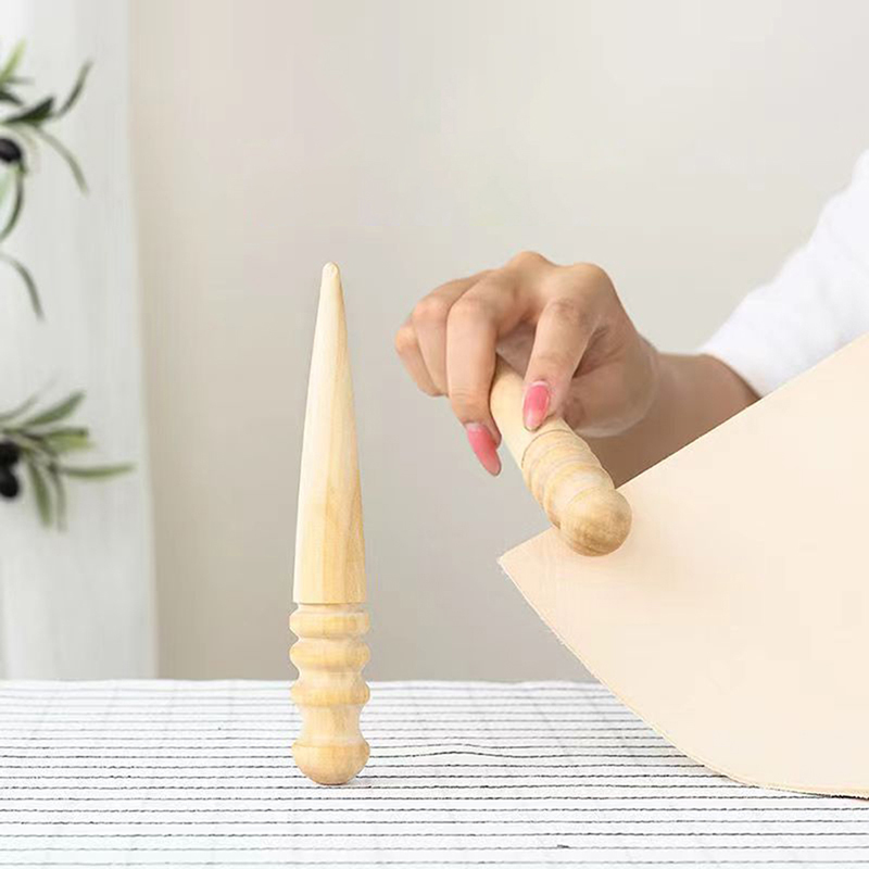1PC Wood Leather Solid Wood Ro - Leatherwork Craft review and price