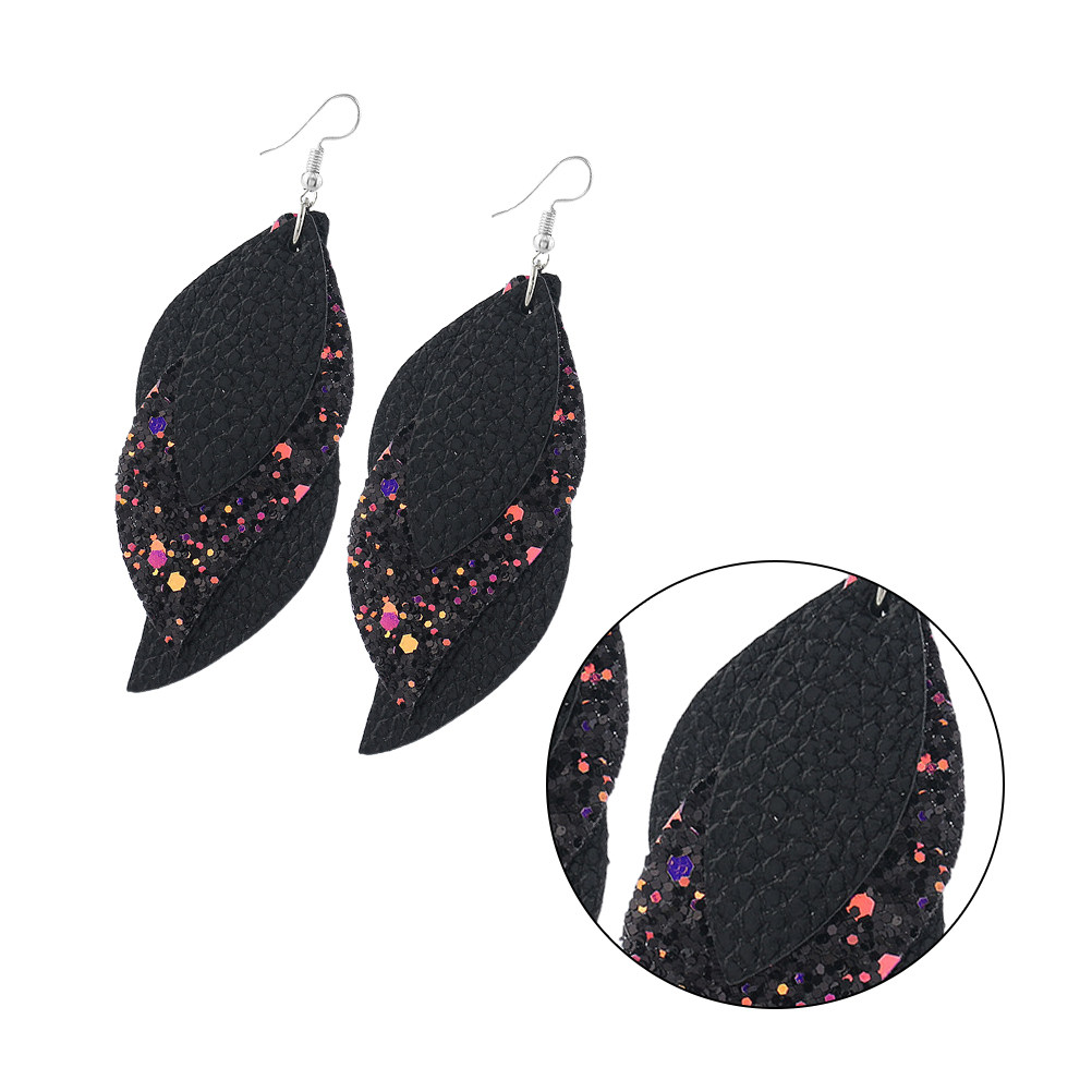 1Pair Bright Sequin Ear Drops  - Leather Work Outfit review and price