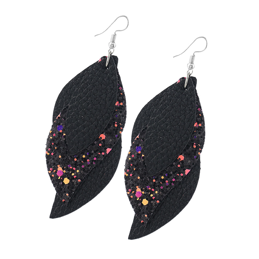 1Pair Bright Sequin Ear Drops  - Leather Work Outfit review and price