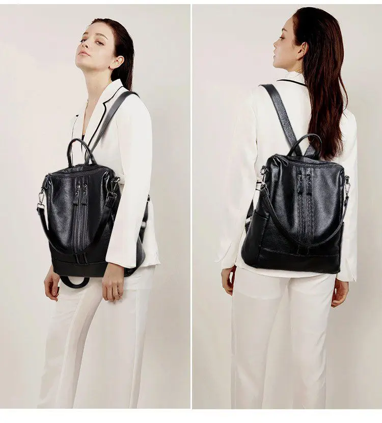 Women Soft Leather Backpack Sc - Leather Work Backpack review and price