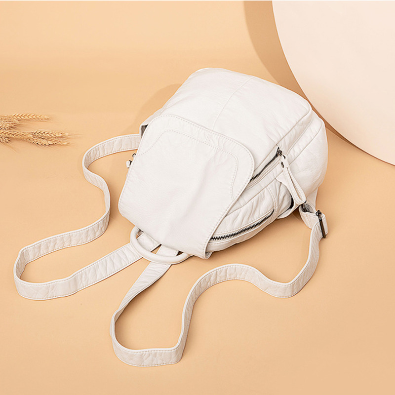 Women's Backpack White Washed  - Leather Work Backpack review and price