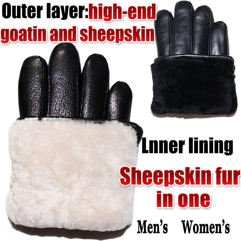 Deerskin Pattern Male Leather  - Leather Work Winter Gloves review and price