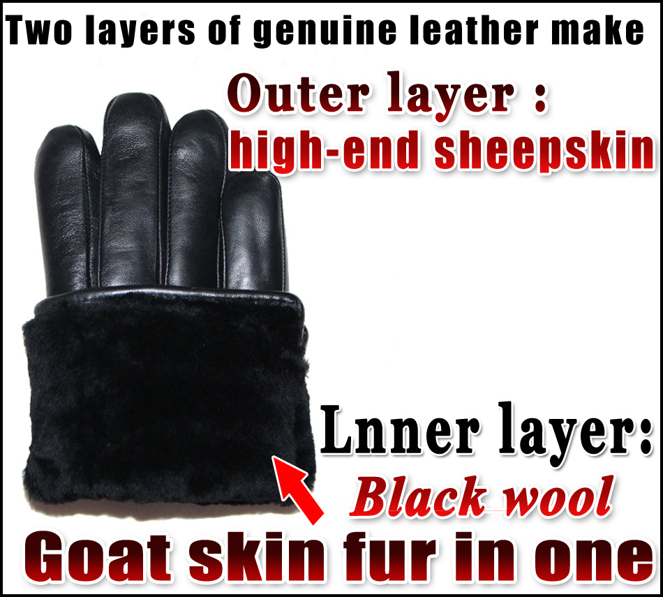 Deerskin Pattern Male Leather  - Leather Work Winter Gloves review and price