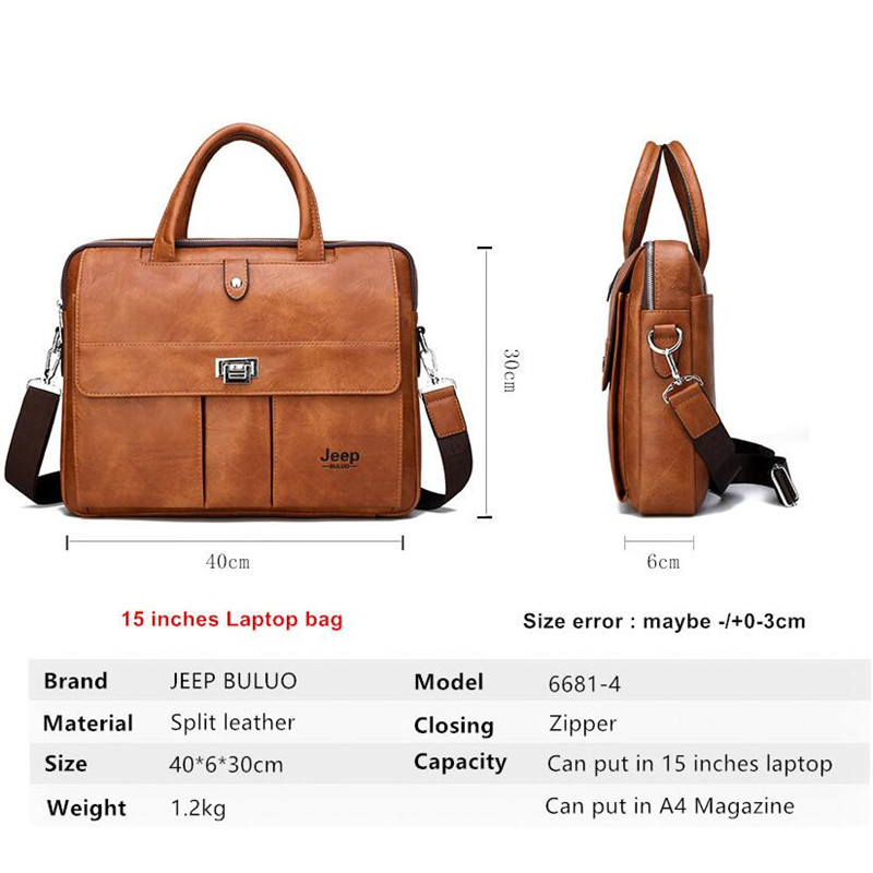 Jeep Buluo Men's Leather Brief - Leather Work Bag Mens review and price