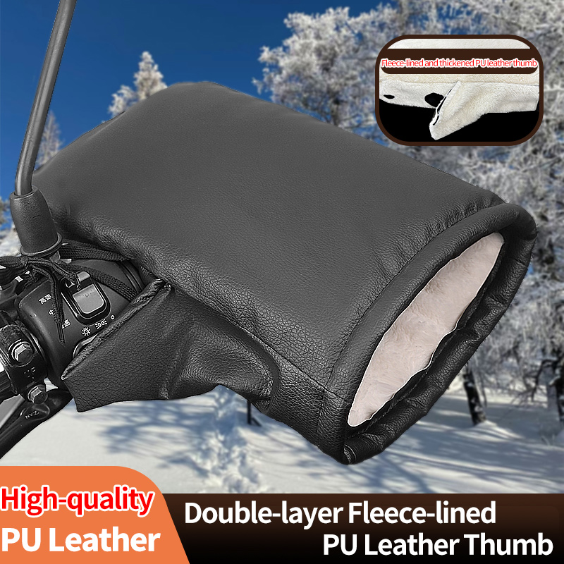 2PCS Winter Electric Bike Glov - Leather Work Winter Gloves review and price