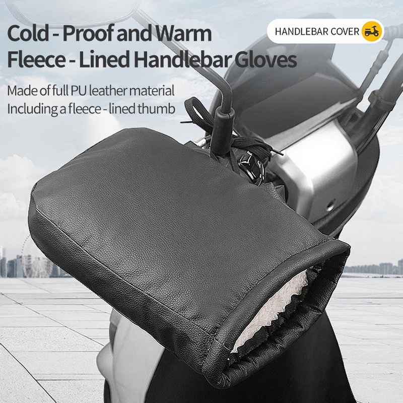2PCS Winter Electric Bike Glov - Leather Work Winter Gloves review and price