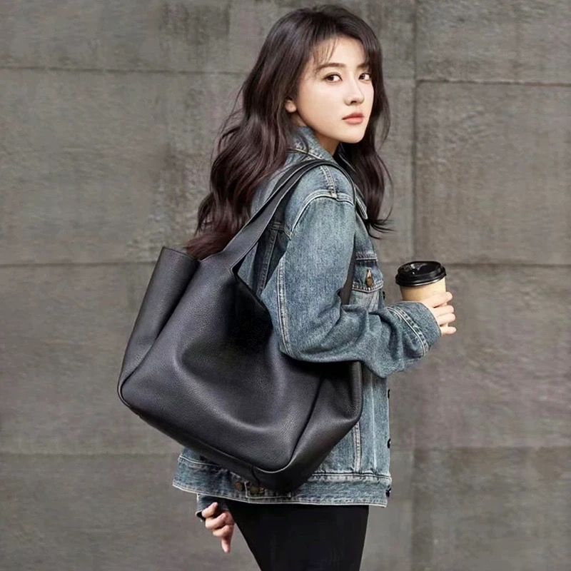 Genuine Leather Tote Bag For W - Leatherwork Workshop review and price